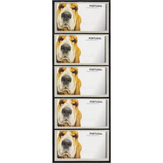 Portugal Atms 2005 SMD Fauna Animales de compañía Perro Dog 5v D-62