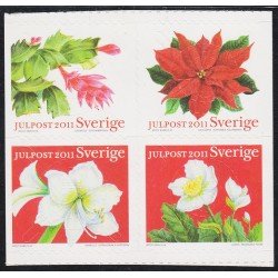 Suecia Sweden 2830/33 2011 Flora flores de navidad MNH