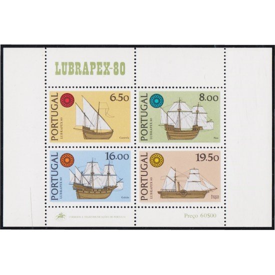 Portugal HB 32 1980 Lubrapex 80 Exposición MNH