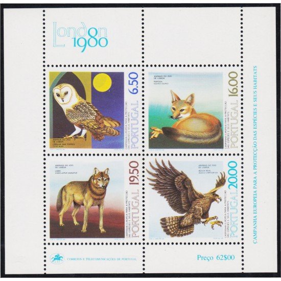 Portugal HB 31 London 1980 Exposición Filatélica Internacional MNH
