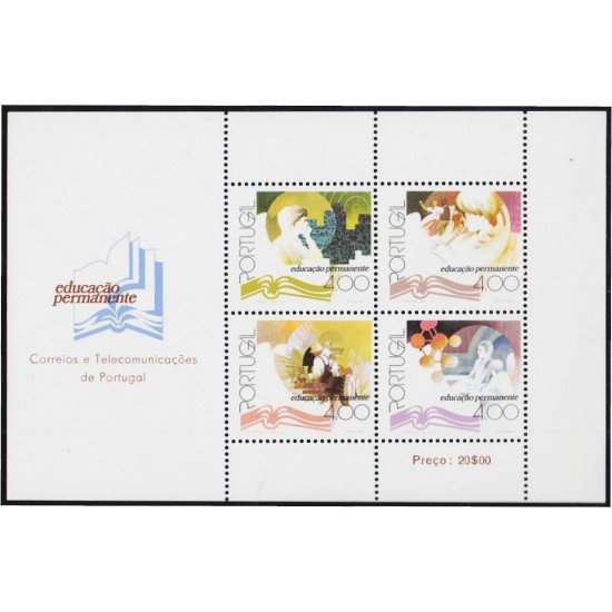 Portugal HB 21 1977 Educación permanente MNH