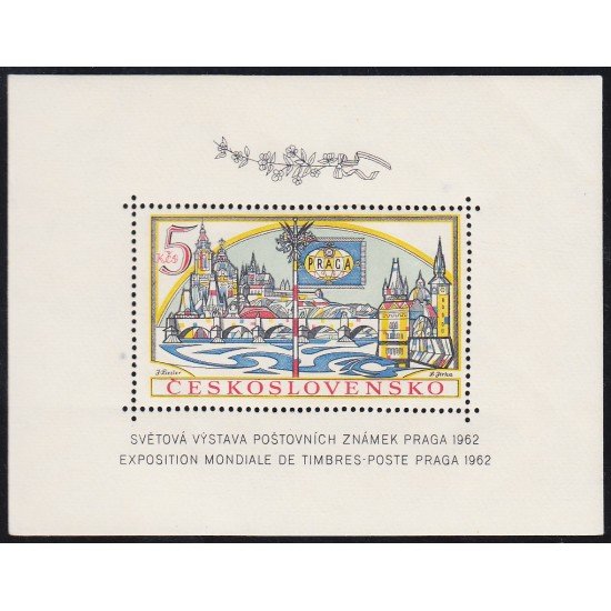 Checoslovaquía HB 21 1962 Exposición Filatélica Internacional Praga MNH