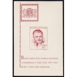 Checoslovaquía HB 12 1948 52 Aniversario del Presidente Gottwald MNH Checoslovaquía HB 12 1948 52 Aniversario del Presidente Gottwald MNH
