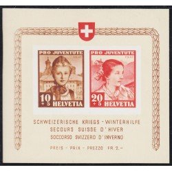 Suiza Switzerland HB 6 1941 Pro Juventud Rescate de invierno suizo MNH Suiza Switzerland HB 6 1941 Pro Juventud Rescate de invierno suizo MNH