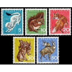Suiza Switzerland 778/82 1966 Para la juventud Animales diversos MNH