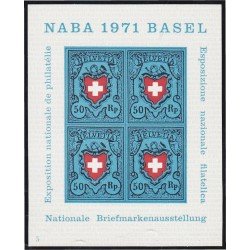 Suiza Switzerland HB 21 1971 Exposición Filatélica Nacional MNH