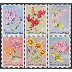 Yugoslavia 1566/71 1977 Flores de Jardín MNH Yugoslavia 1566/71 1977 Flores de Jardín MNH