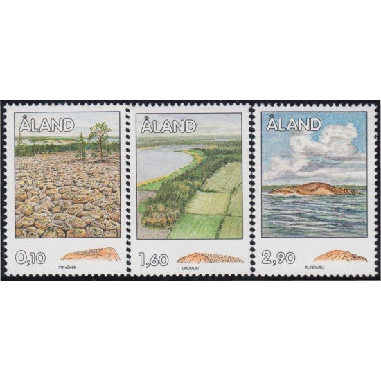 Aland 79/81 1994 Estructuras rocosas de la época Glacial MNH