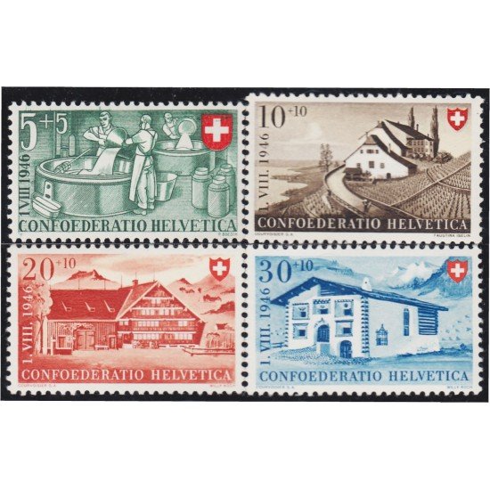Suiza Switzerland 428/31 1946 Fiesta Nacional MH