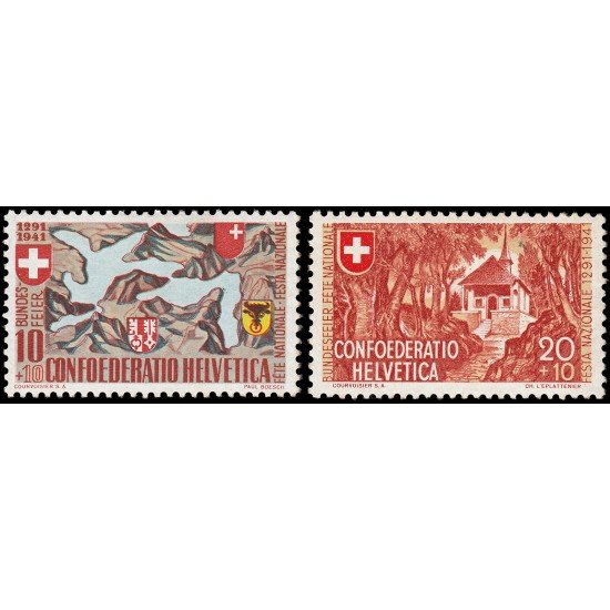 Suiza Switzerland 368/69 1941 Pro patria 650 Aniversario de la Confederación MH