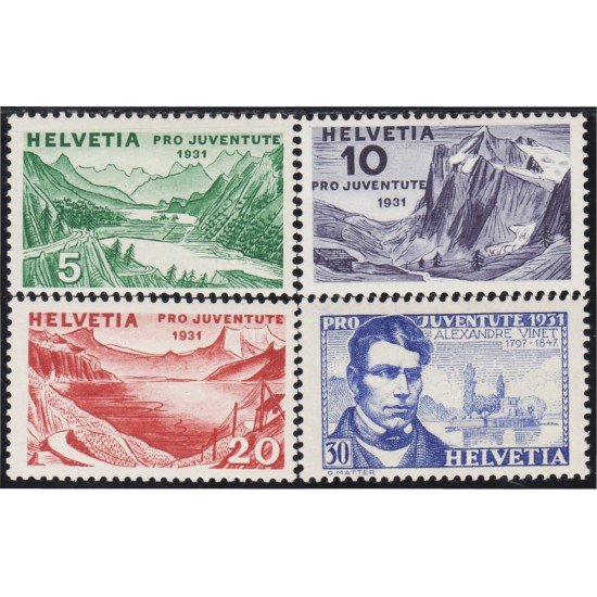Suiza Switzerland 250/53 1931 Pro juventud Alexandre Vinet Lagos MH