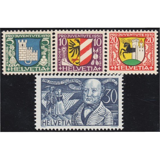 Suiza Switzerland 246/49 1930 Escudos de Villas y Efigies MH Suiza Switzerland 246/49 1930 Escudos de Villas y Efigies MH