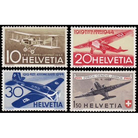 Suiza Switzerland A-36/39 1944 Aviones diversos MH Suiza Switzerland A-36/39 1944 Aviones diversos MH