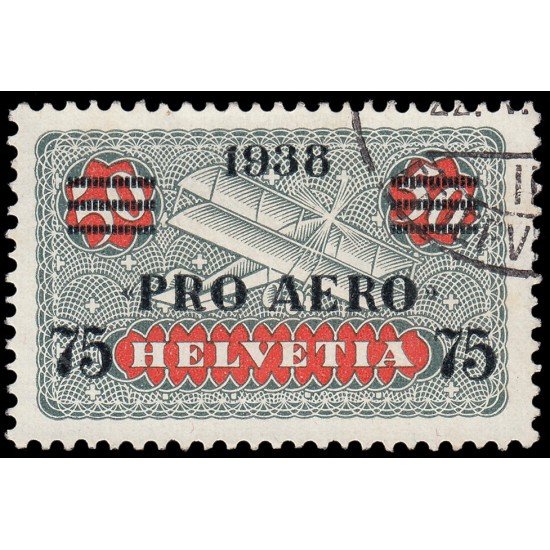 Suiza Switzerland A-26 1938 30 Aniversario de la travesía aérea de los Alpes Usado Suiza Switzerland A-26 1938 30 Aniversario de la travesía aérea de los Alpes Usado