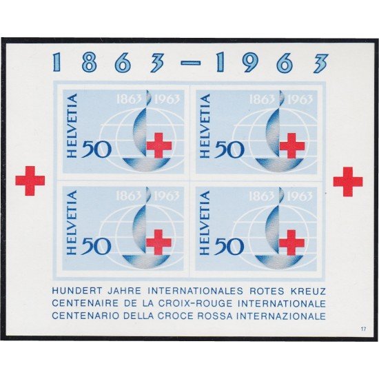 Suiza Switzerland HB 19 1963 Centenario de la Cruz Roja Internacional MNH Suiza Switzerland HB 19 1963 Centenario de la Cruz Roja Internacional MNH