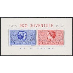 Suiza Switzerland HB 3 1937 Pro Juventud MNH Suiza Switzerland HB 3 1937 Pro Juventud MNH