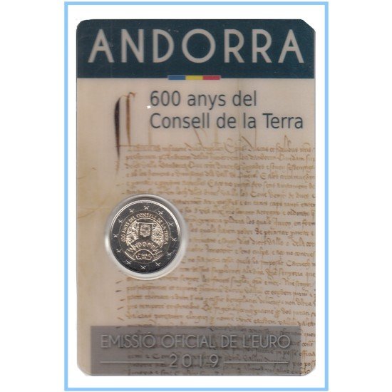 Andorra 2019 Cartera Oficial Coin Card Moneda 2 € conm Consell de la Terra Andorra 2019 Cartera Oficial Coin Card Moneda 2 € conm Consell de la Terra