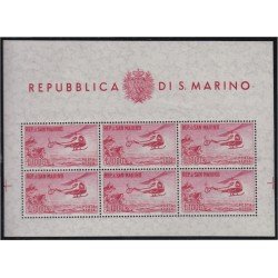 San Marino A- 127 1961 Minihojijta Helicóptero Bell 47J MNH