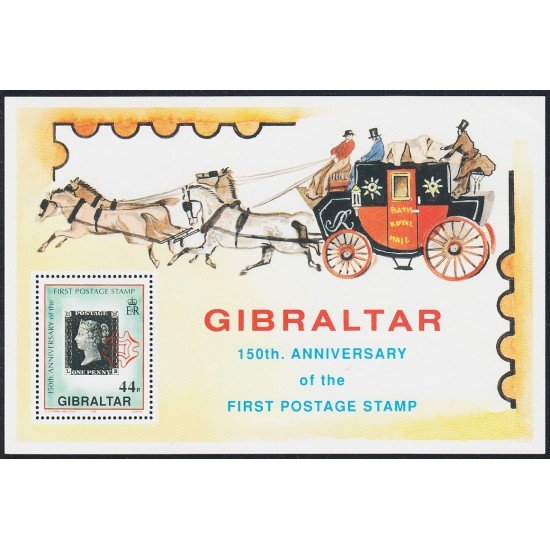 Gibraltar HB 14 1990 150 Aniversario de la creación del primer timbre postal MNH Gibraltar HB 14 1990 150 Aniversario de la creación del primer timbre postal MNH