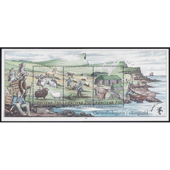 Feroe 519/21 2005 La vida cotidiana de los Vikingos MNH Feroe 519/21 2005 La vida cotidiana de los Vikingos MNH