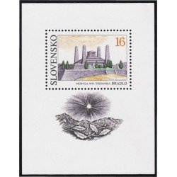 Eslovaquia HB 2 1993 Monumento funerario del Gral. Mohyla Stefanika MNH