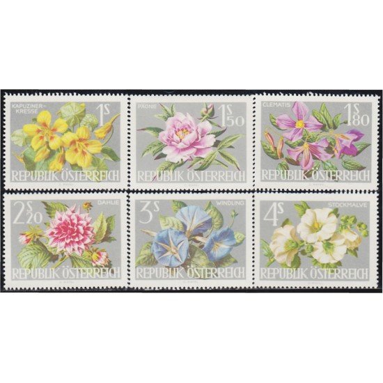 Österreich Austria 983/88 1964 Exposición Internacional de Horticultura MNH