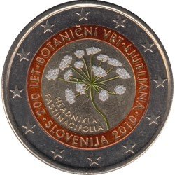 Eslovenia 2010 2 € euros conmemorativos Color Bicentenario Jardín botánico Liubiana 