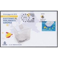 España Spain 5298 2019 Elecciones Parlamento Europeo SPD Sobre Primer Día España Spain 5298 2019 Elecciones Parlamento Europeo SPD Sobre Primer Día