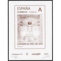 España Spain Grabado 11 Barnafil 2019 Leonardo Da Vinci España Spain Grabado 11 Barnafil 2019 Leonardo Da Vinci