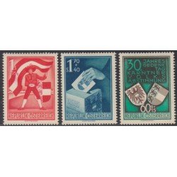 Österreich Austria 788/90 1950 30 aniversario del plebiscito carintio MH