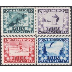 Österreich Austria 426/29 1933 Campeonato del mundo de Esquí en Innsbruck MH