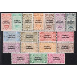 Bélgica Journaux 19/36 1929 Sellos de periódicos de 1923/31 sin fecha MH