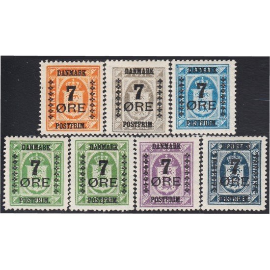 Dinamarca 174/80 1926 Sellos de servicio de 1915/24 MH Dinamarca 174/80 1926 Sellos de servicio de 1915/24 MH