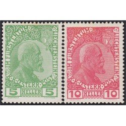 Liechtenstein 1a/2a 1912/15 Príncipe Juan II MH