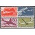 Liechtenstein A 34/37 1960 30 Aniversario del sello Aéreo Aviones MNH