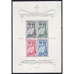 Portugal HB 12 1946 3º centenario de la proclamación de la patrona Virgen MH Portugal HB 12 1946 3º centenario de la proclamación de la patrona Virgen MH