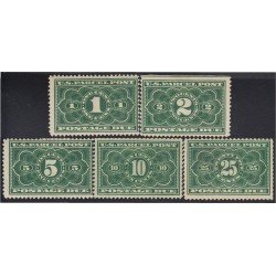 Estados Unidos USA 13/17 1912 Paquetes postales MH