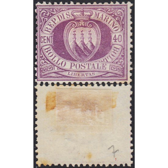 San Marino 7 1877/90 Torres del Monte Titán MH