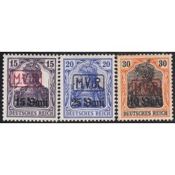 Rumanía 1/3 1917 Sobrecarga MVR sellos de Alemania de 1905/16 MH