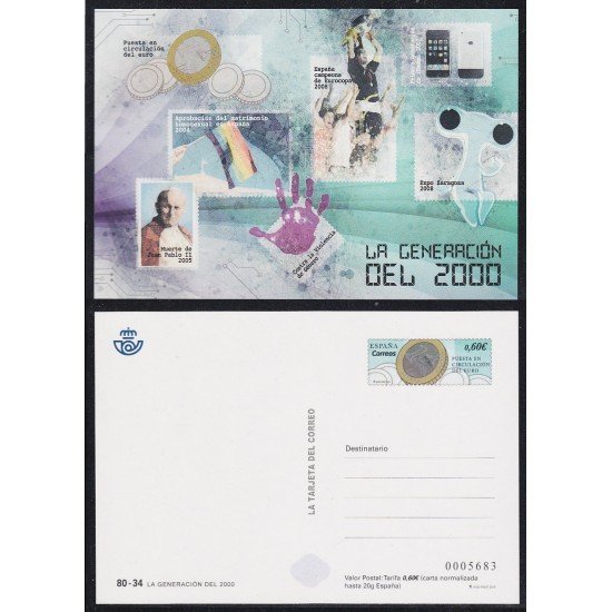 España Tarjetas del Correo y de Iniciativa Privada 141 2019 La Generación del 2000