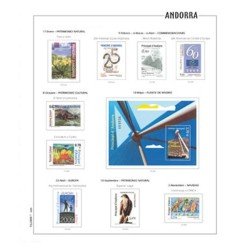 Hojas sellos Andorra Española Filober color 1978 sin montar Hojas sellos Andorra Española Filober color 1978 sin montar