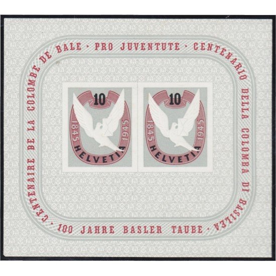 Suiza Switzerland HB 12 1945 Centenario de la paloma de Basilea MH