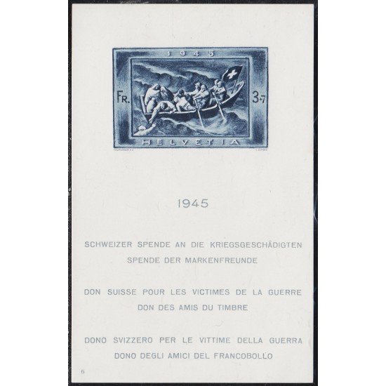 Suiza Switzerland HB 11 1945 Por las víctimas de la Guerra MH