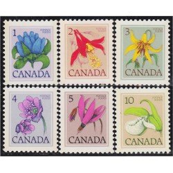 Canada 625/30 1977 Flores silvestres de Canadá Flowers MNH