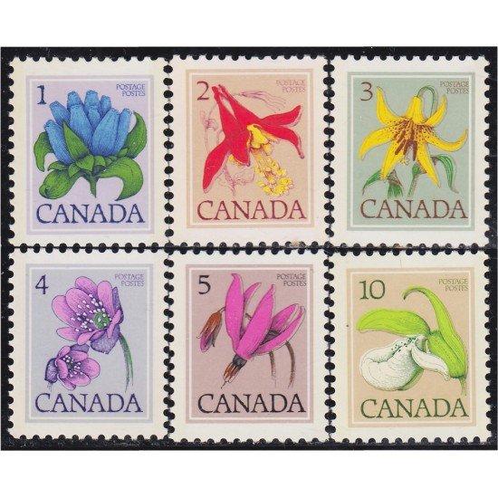 Canada 625/30 1977 Flores silvestres de Canadá Flowers MNH Canada 625/30 1977 Flores silvestres de Canadá Flowers MNH