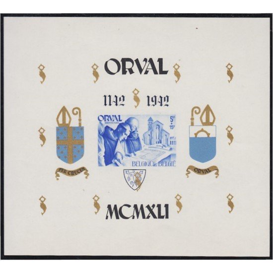 Bélgica HB 25 1942 Escudo de armas de la Abadía MH