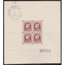Bélgica HB 1 1924 Exposición Filatélica de Bruselas Usada
