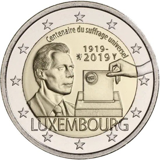 Luxemburgo 2019 2 € euros conmemorativos Sufragio Luxemburgo 2019 2 € euros conmemorativos Sufragio
