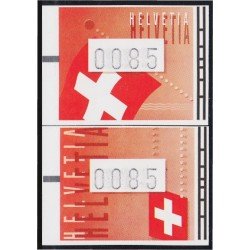 Suiza Distribuidores 20/21 Sellos de franqueo Bandera Suiza MNH