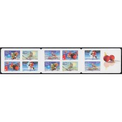 France Francia Autoadhesivos 140BC 2007 Carnet Navidad Animales MNH